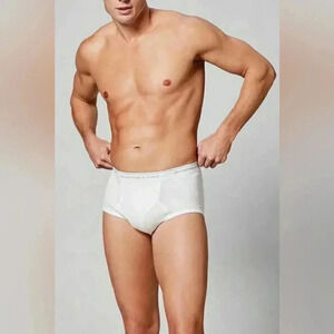 White Cotton Briefs Big Men Size 56 New